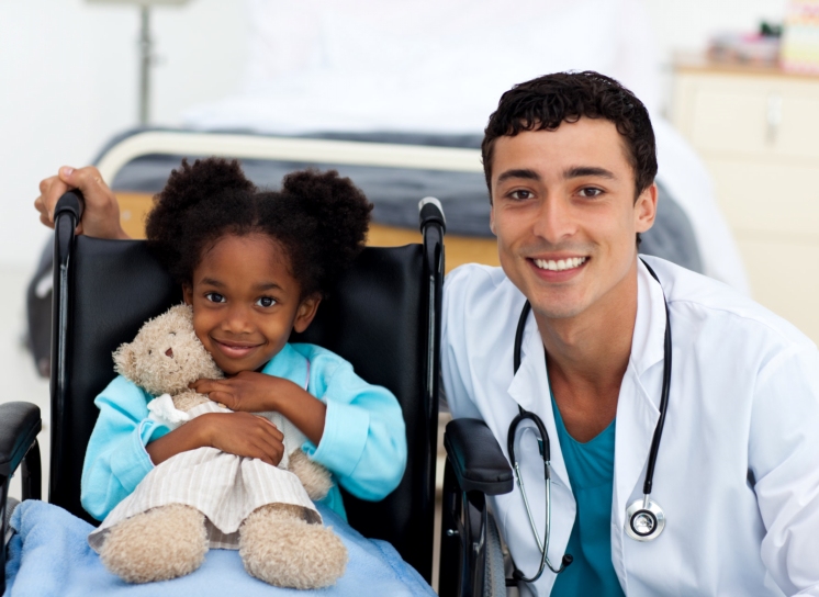 pediatrician and patient